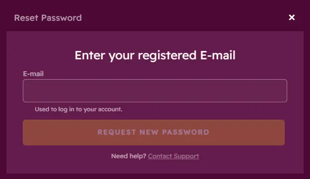 Wijzig je wachtwoord als je problemen ondervindt bij het inloggen bij LetsJackpot Casino